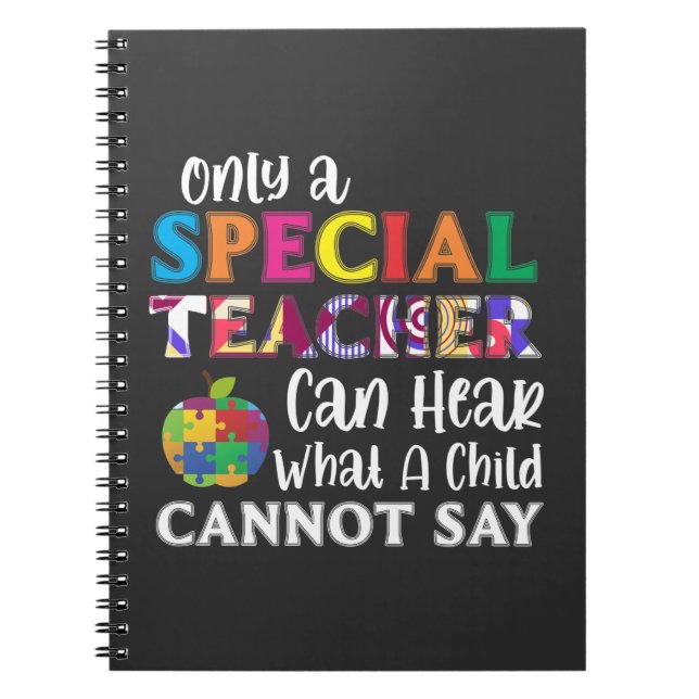 Special Education Teacher Special Kids Awarenes Notebook (Front)