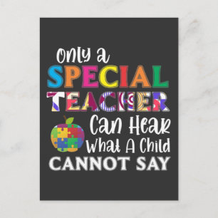 Special Education Teacher Special Kids Awarenes Postcard
