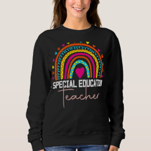 Special Education Teacher Sped Ed Sped Leopard Rai Sweatshirt