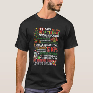 Special Education Teacher SPED School Xmas Ugly Ch T-Shirt