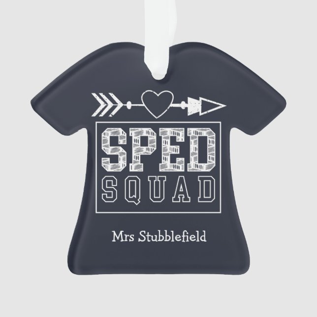 Special Education Teacher SPED Squad Personalised Ornament (Front)