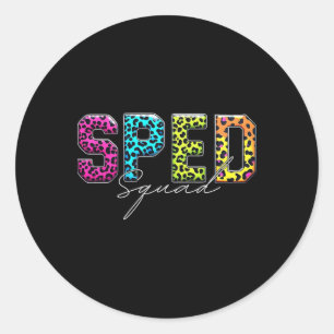 Special Education Teacher Sped Squad School Team L Classic Round Sticker