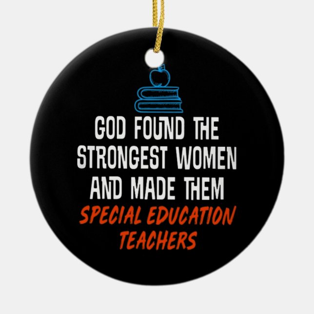 Special Education Teachers Ceramic Ornament (Front)