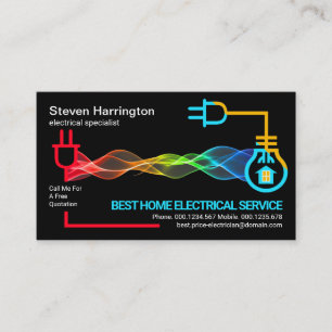 Special Electrical Wave Powering Electric Circuit Business Card