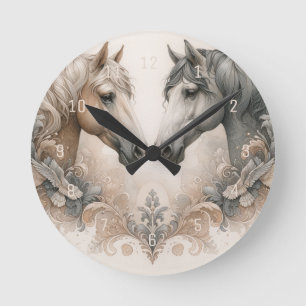 Special Elegant Horses Wall Clock