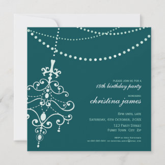SPECIAL EVENT INVITES :: chandelier + lights 3SQ