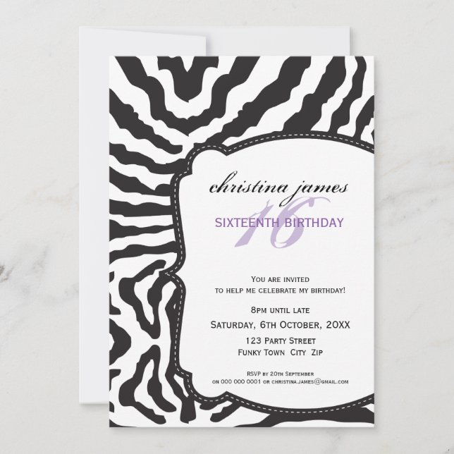 SPECIAL EVENT INVITES :: superb zebra 4P (Front)