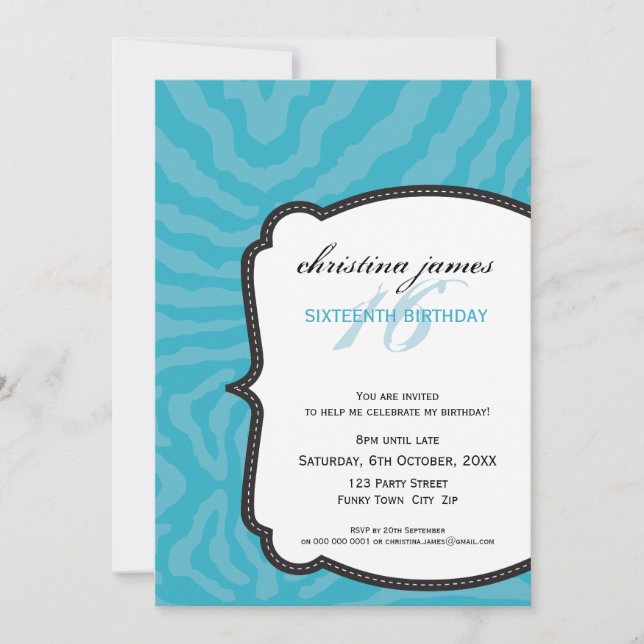 SPECIAL EVENT INVITES :: superb zebra 7P (Front)