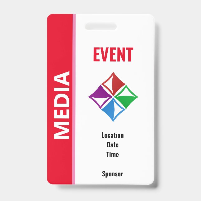Special Event Security Pass ID Badge (Front)