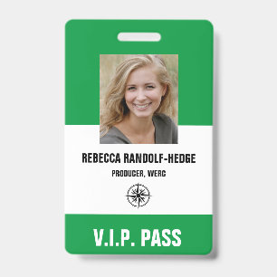 SPECIAL EVENT V.I.P. PASS - Photo I.D. Badge ID Badge