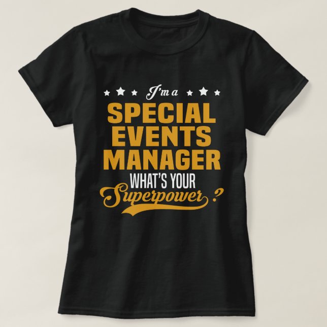 Special Events Manager T-Shirt (Design Front)
