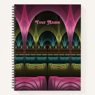 Special Fantasy Abstract Colourful Fractal Own Nam Notebook