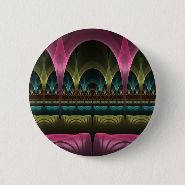 Special Fantasy Pattern Abstract Colourful Fractal 6 Cm Round Badge (Front)
