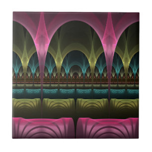 Special Fantasy Pattern Abstract Colourful Fractal Ceramic Tile