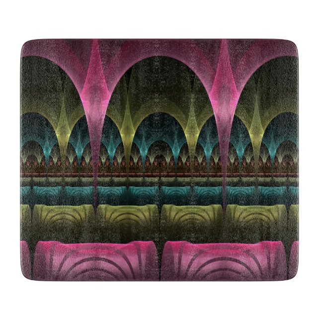Special Fantasy Pattern Abstract Colourful Fractal Cutting Board (Front)