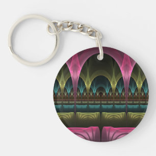 Special Fantasy Pattern Abstract Colourful Fractal Key Ring