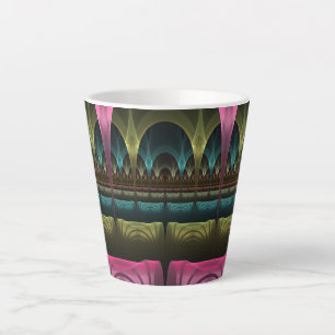 Special Fantasy Pattern Abstract Colourful Fractal Latte Mug