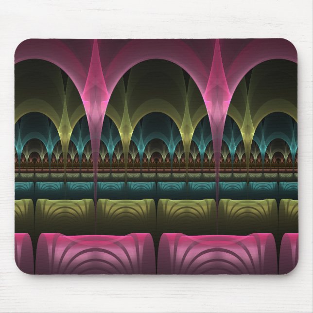 Special Fantasy Pattern Abstract Colourful Fractal Mouse Pad (Front)