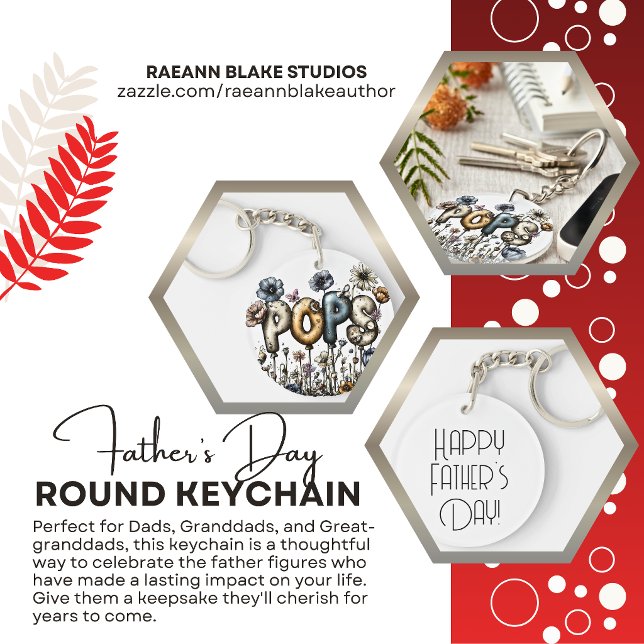 Special Father's Day Round Acrylic Keychain (Creator Uploaded)