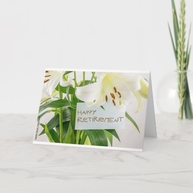 "SPECIAL FEMALE WORKER RETIRES" CARD (Front)