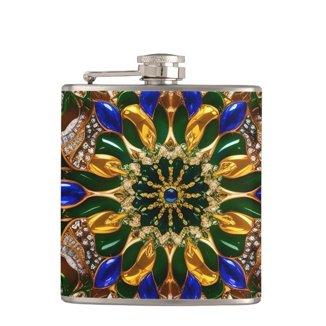 Special flask with Brazil Colours Design (Front)