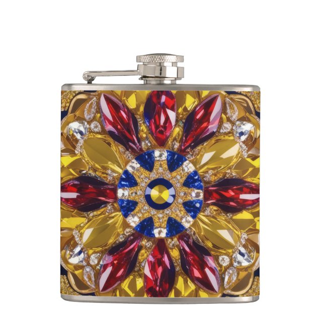Special flask with Colombian Colours Design (Front)