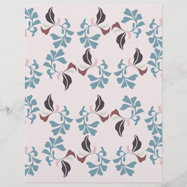 Special floral design scrapbook paper (Front)