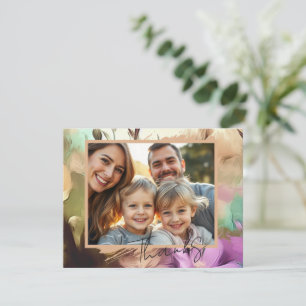 Special Floral Photo Thank You Card