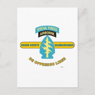 SPECIAL FORCES AIRBORNE "DE OPPRESSO LIBER" POSTCARD
