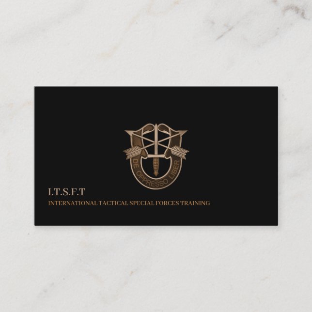 Special Forces Business Card (Front)