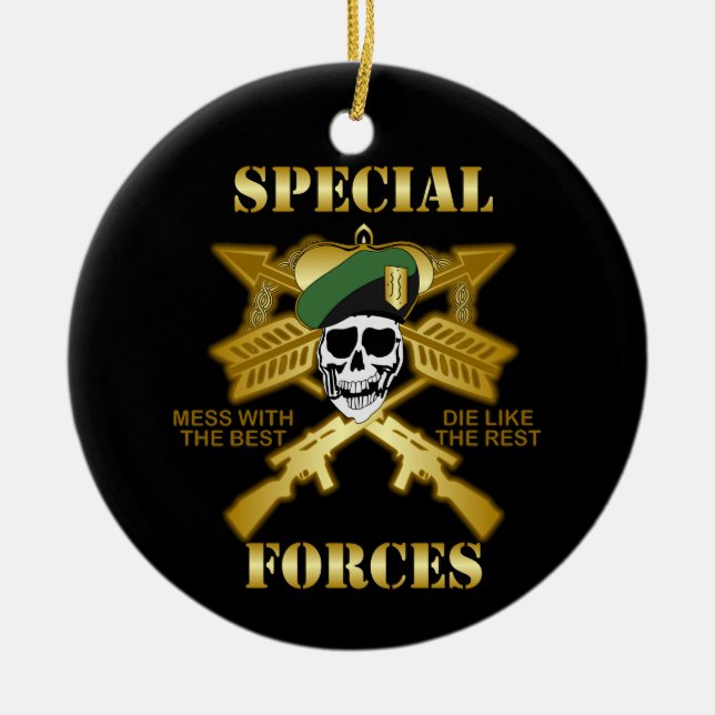 Special Forces Ceramic Ornament (Front)