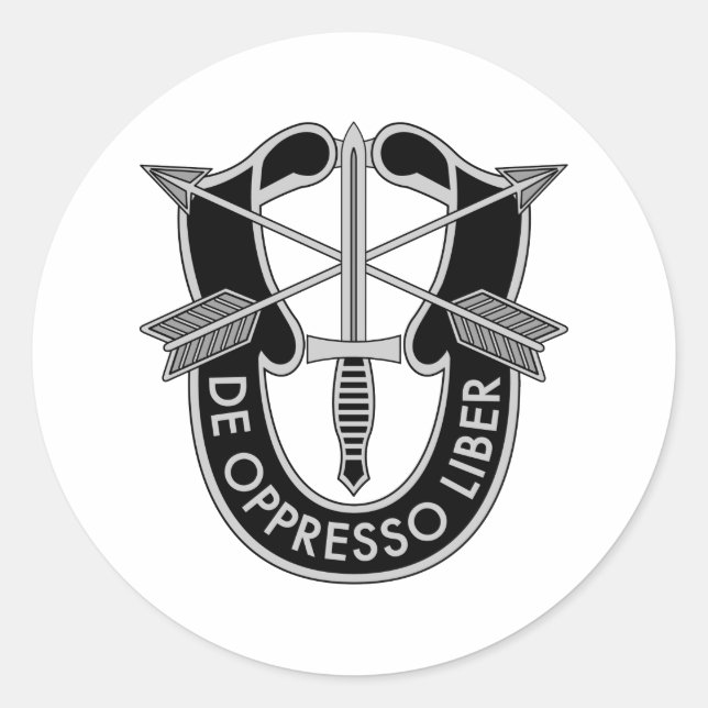 Special Forces Classic Round Sticker (Front)