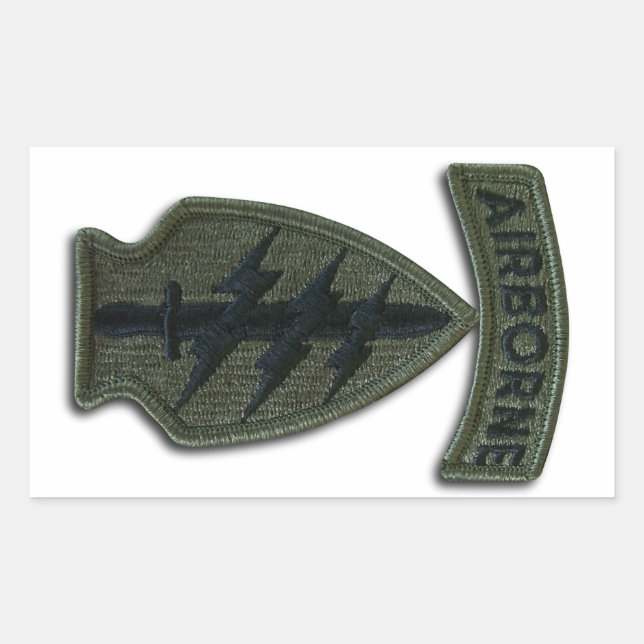 Special Forces Green Berets SF SFG SOF Veterans Rectangular Sticker (Front)