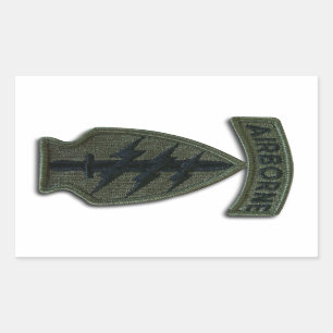 Special Forces Green Berets SF SFG SOF Veterans Rectangular Sticker