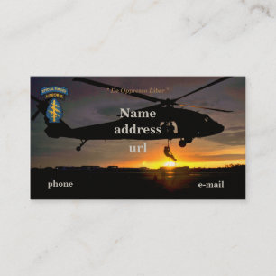 Special Forces Green Berets SFG SF SOF vets patch Business Card