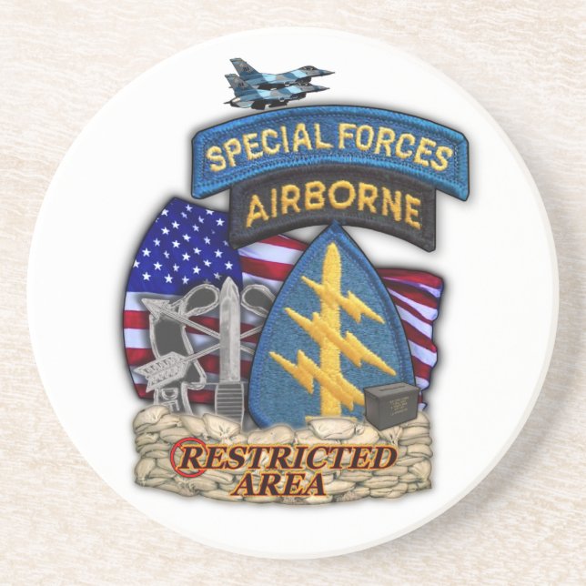 special forces green berets veterans Coaster (Front)