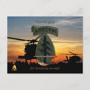Special forces green berets veterans vets patch postcard