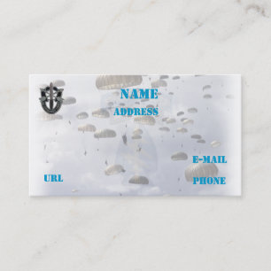 special forces group green berets business Card