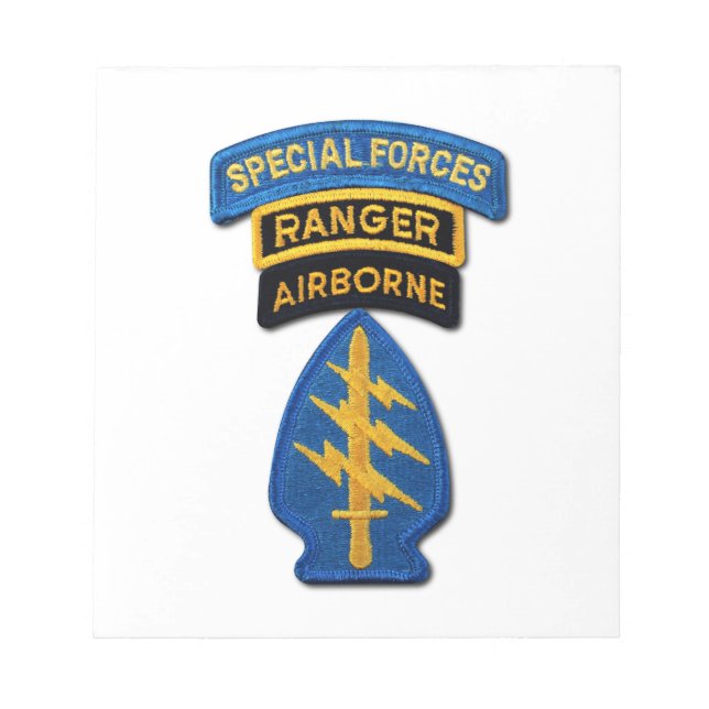 Special Forces Group Green Berets SF SOF SFG SOC Notepad (Front)