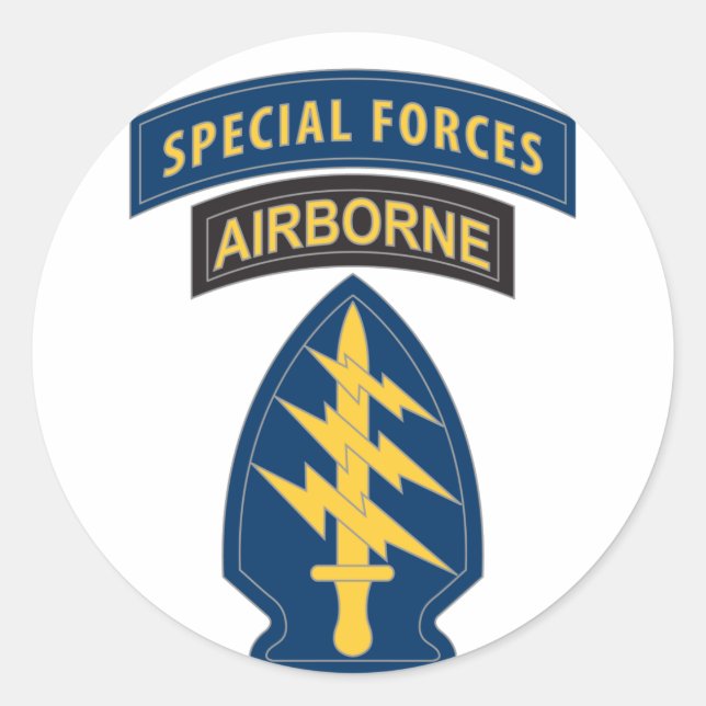Special Forces Patch Classic Round Sticker (Front)