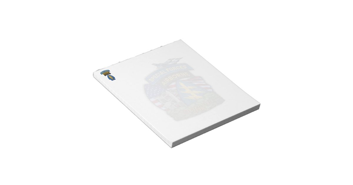 Special Forces Rangers green berets veterans Notepad | Zazzle