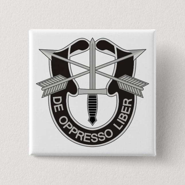 Special Forces SF De Oppresso Liber 15 Cm Square Badge (Front)