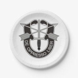 Special Forces SF De Oppresso Liber Paper Plate