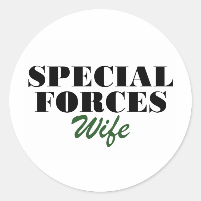 Special Forces Wife Classic Round Sticker (Front)