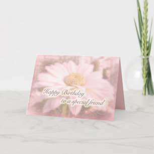 Special Friend Birthday — Gerbera Daisy Card