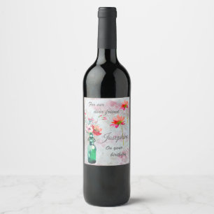 Special Friend Birthday Party Wine Label