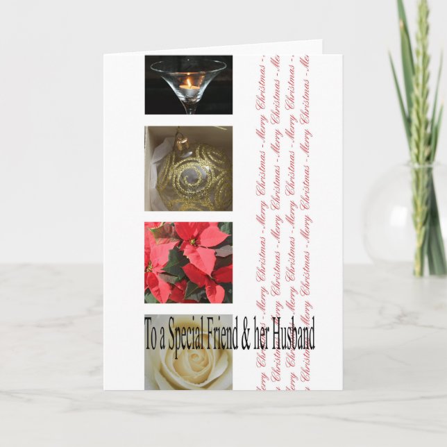 Special Friend & her Husband Merry Christmas card (Front)
