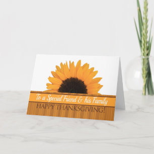Special friend & his Family Thanksgiving Card
