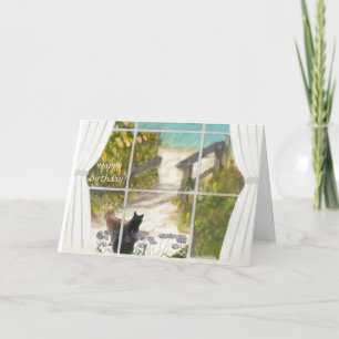 Special Friend Message Cats and Ocean Birthday Card