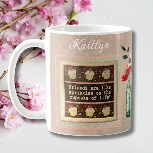 Special Friend Personalised Message Floral Bouquet Coffee Mug